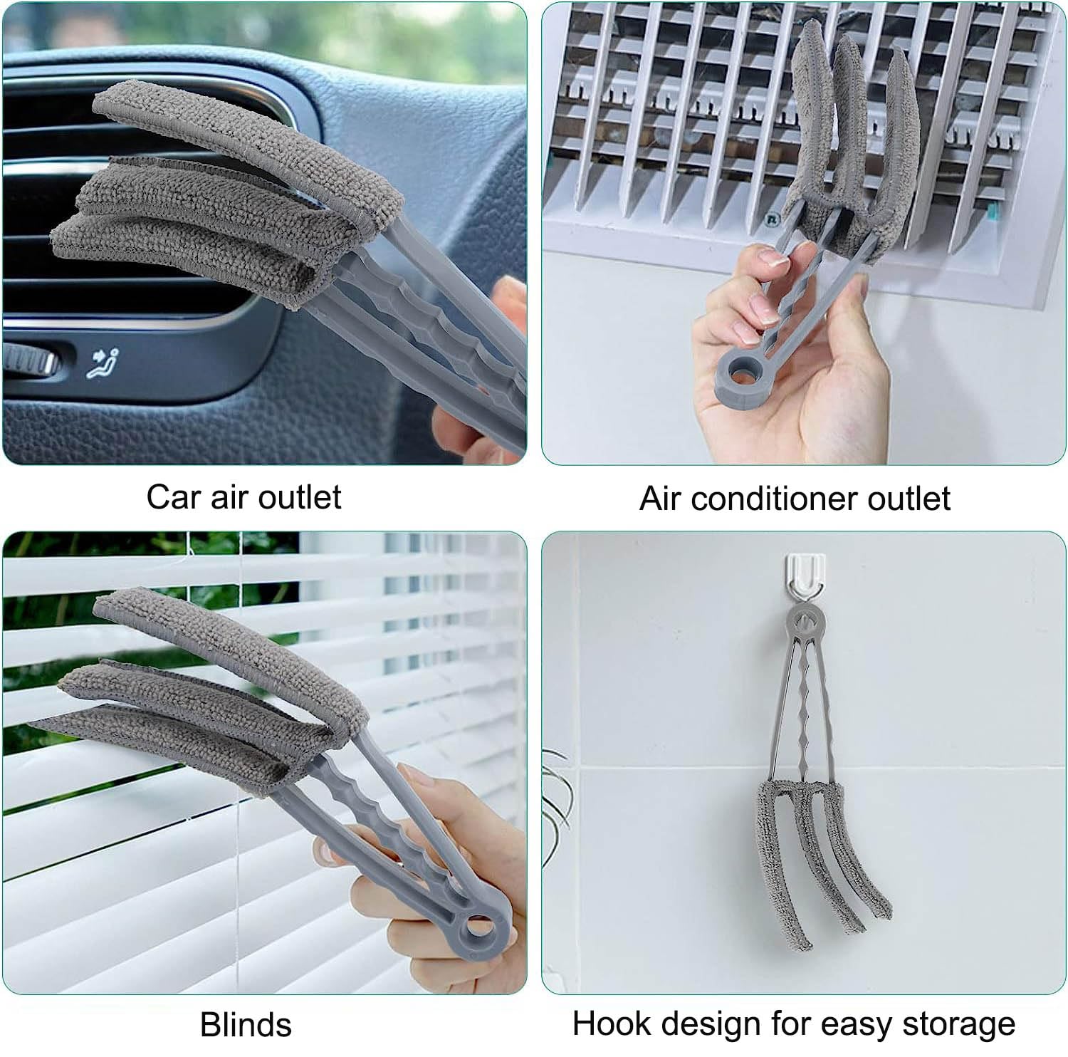 Plumeau Extensible Télescopique - Longueur Max 112 Cm - Têtes Lavables - Pour Plafonds, Sols, Voitures