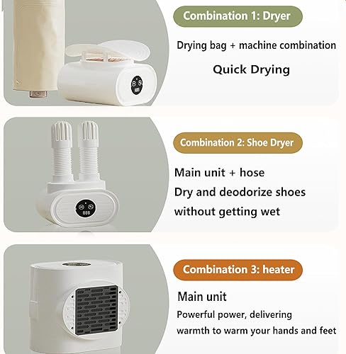 Vista 2 de 3 in 1 Multifunctional Folding Automatic Ironing Machine, Portable Boot Dryer, Heater for Office Clothes Dryer Shoe Dryer Heater for Family