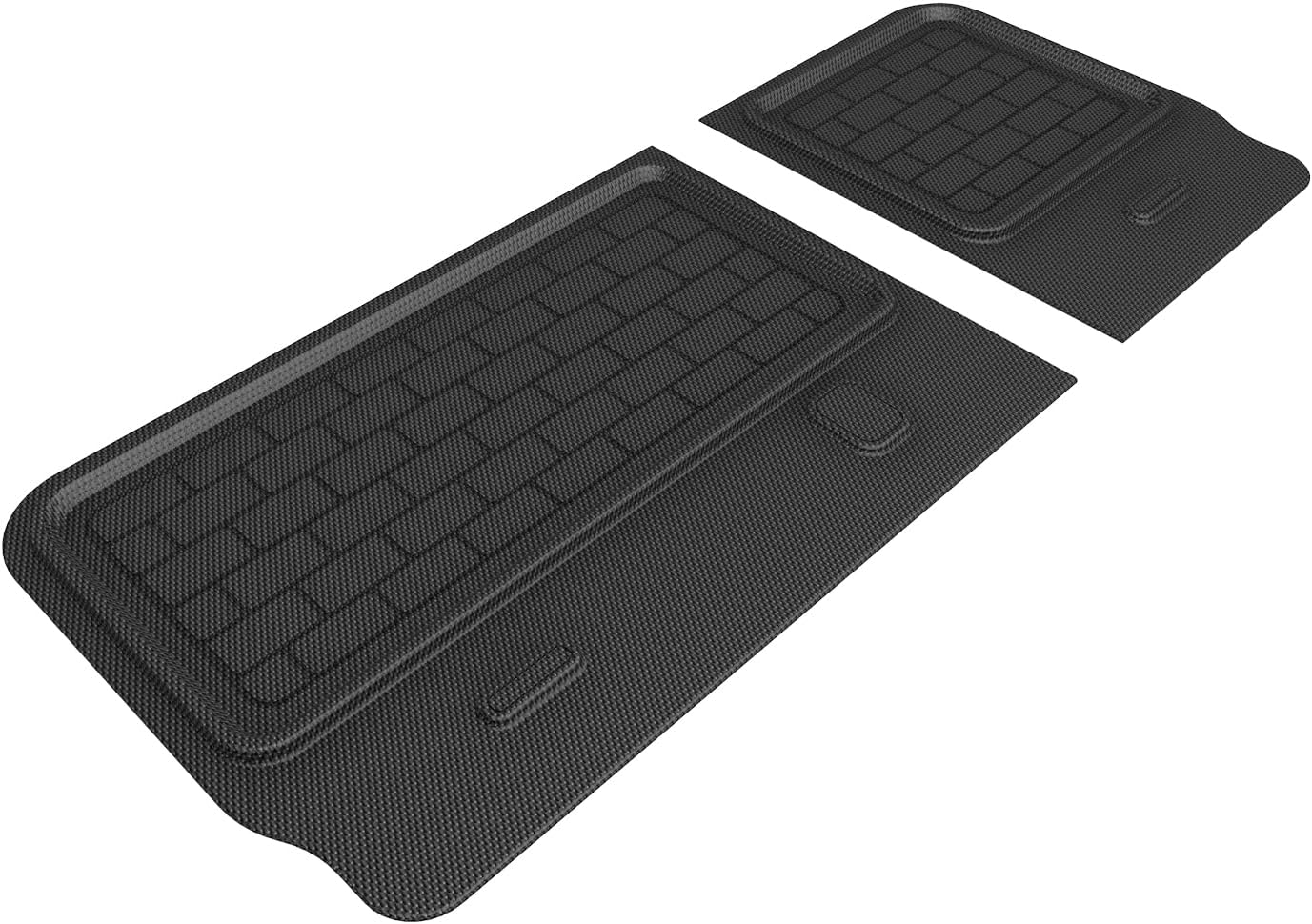 3D MAXpider Custom Fit Kagu Floor Mat (Black) Compatible with Tesla Model X 5 & 7-Seat 2022-2026 - Seatback Protector