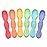 PrimaStella Silicone Chew Spoon Set for Babies and Toddlers | Safety Tested | BPA Free | Microwave, Dishwasher and Freezer Safe (Summer Rainbow Chew Spoon)