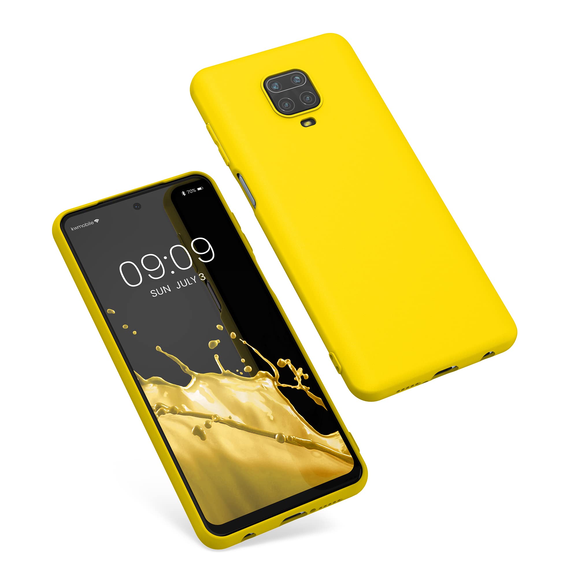 Kwnobile Handyhülle Kompatibel Mit Xiaomi Redmi Note 9 – Transparent Mit Blumen-Zwillinge Design