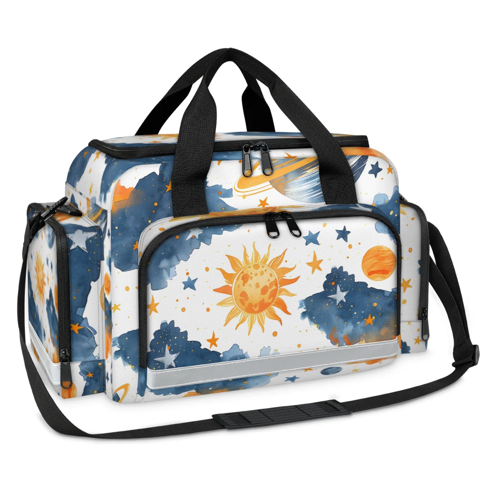 GzLeyigou First Aid Bags Empty, Limitless Starry Sky Emergency Bag First Aid Kit Multiple Compartment Kit Carrier On Call Trauma Bag For Paramedics Emergency Medical Supplies Kit