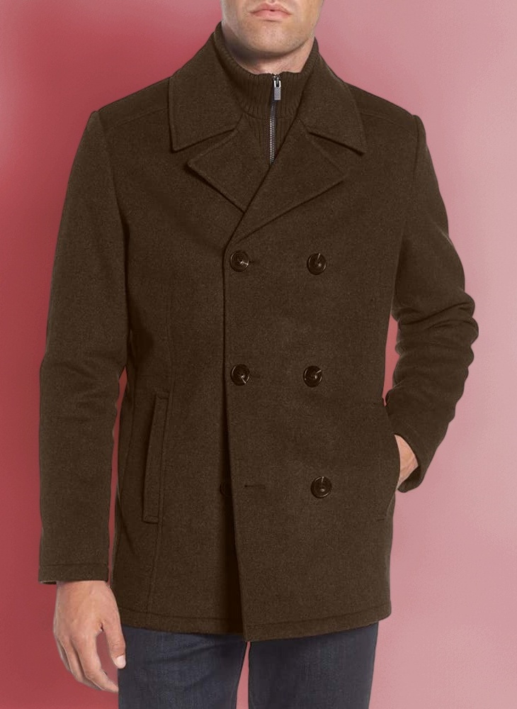 Kenneth Cole Men's Men's Wool Top Coat Wool Coat