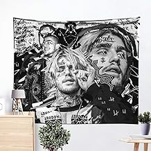 Lil Peep Tapestry, Rapper Tapestry Wall Tapestry 3D Boutique Art Tapestry Wall Hanging Pop Art Home Decorations for Living Room Bedroom Dorm Decor (59.1 x 51.2 inches)