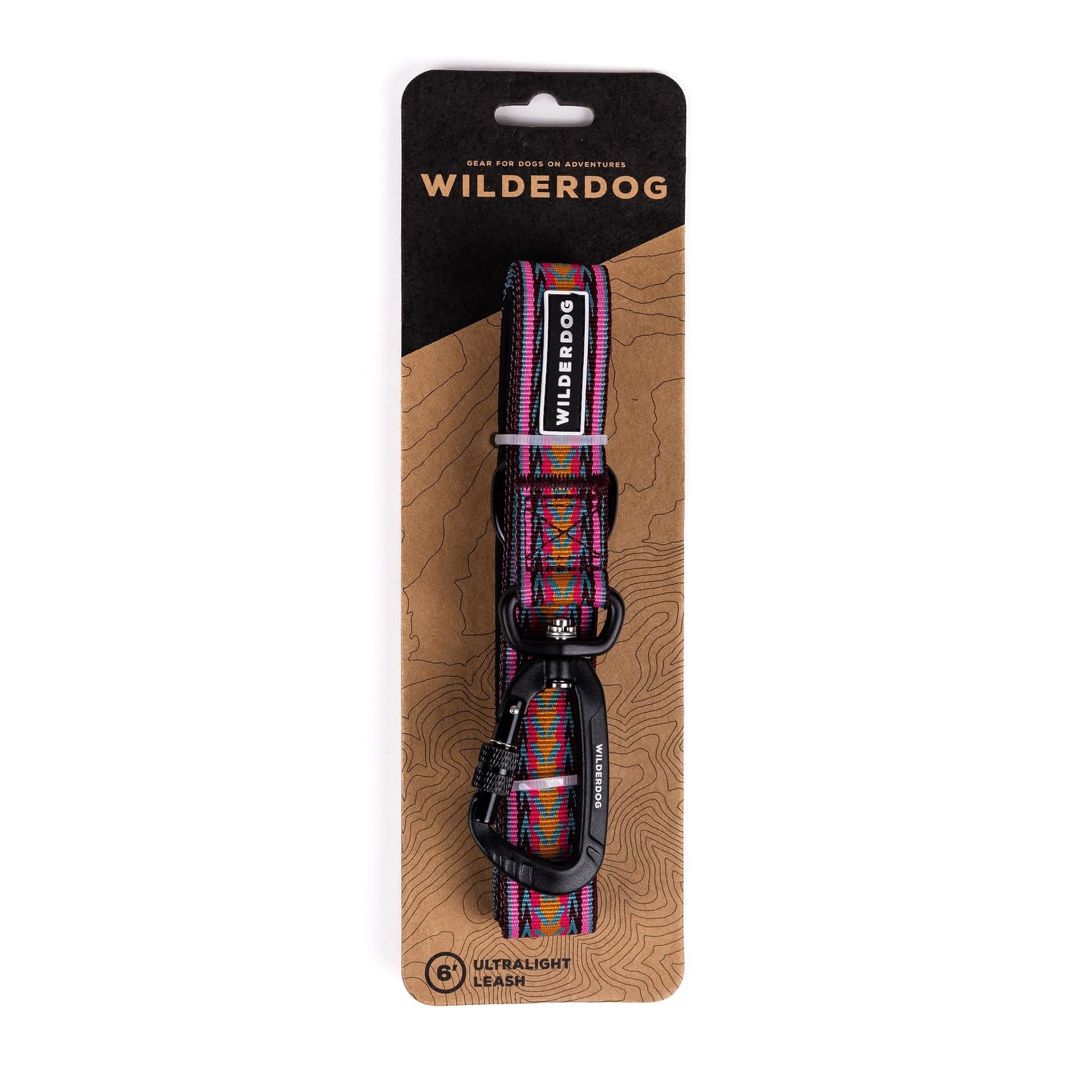 Wilderdog Ultraleichte Leinenserie für Hunde, 1,8 m lang und nur 106 g, mit schwenkbarer, verriegelbarer Karabinerbefestigung und leicht gepolstertem Griff mit D-Ring, Daybreak