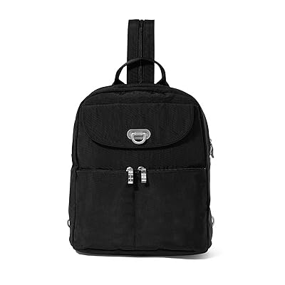 Baggallini Coastal Flip Lock Day Pack Handbags Black, Nylon