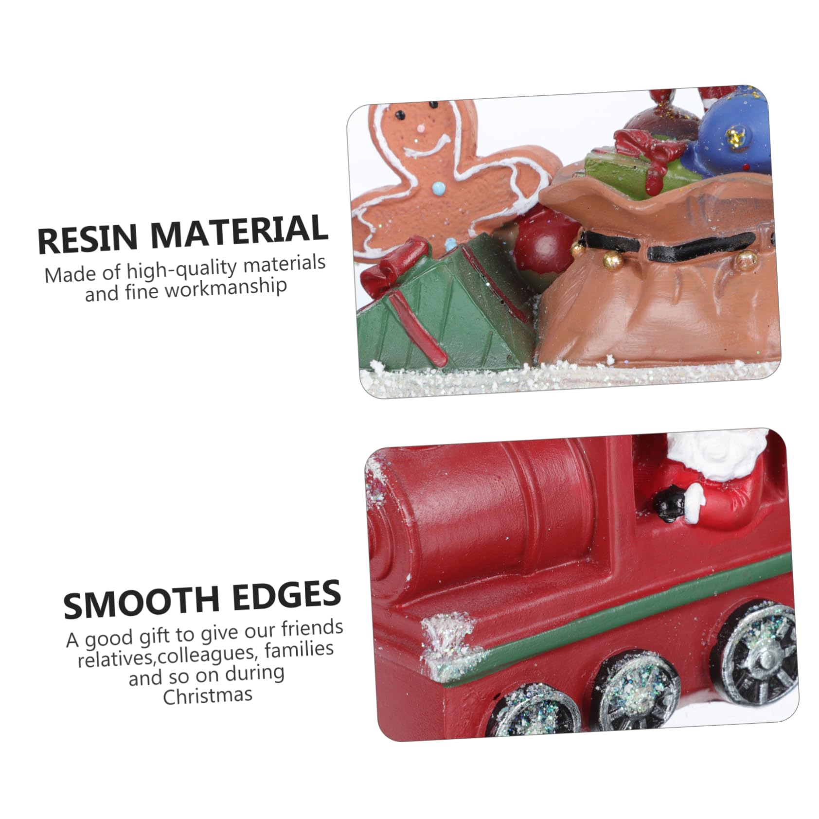 NOLITOY 1 Pc Decoración Navideña Adorno De Coche De Navidad Estatua De Tren De Navidad Decoración De Tren De Vacaciones Tren Festivo Mini Tren Sombrero De Copa Niño Pequeño Familiar Resina