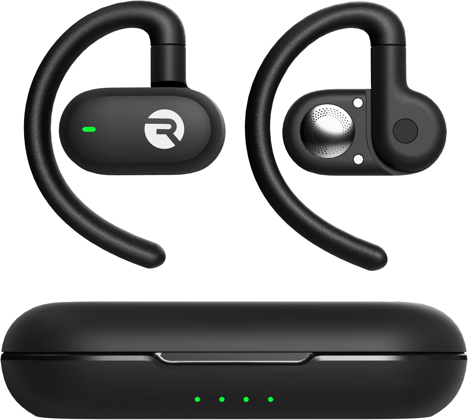 Fitness Open Ear Earbuds – Open Ear Headphones, Earbuds Wireless Bluetooth, Running Headphones, Sweat & Water-Resistant Earphones, 40 Hours Battery Life (Black)