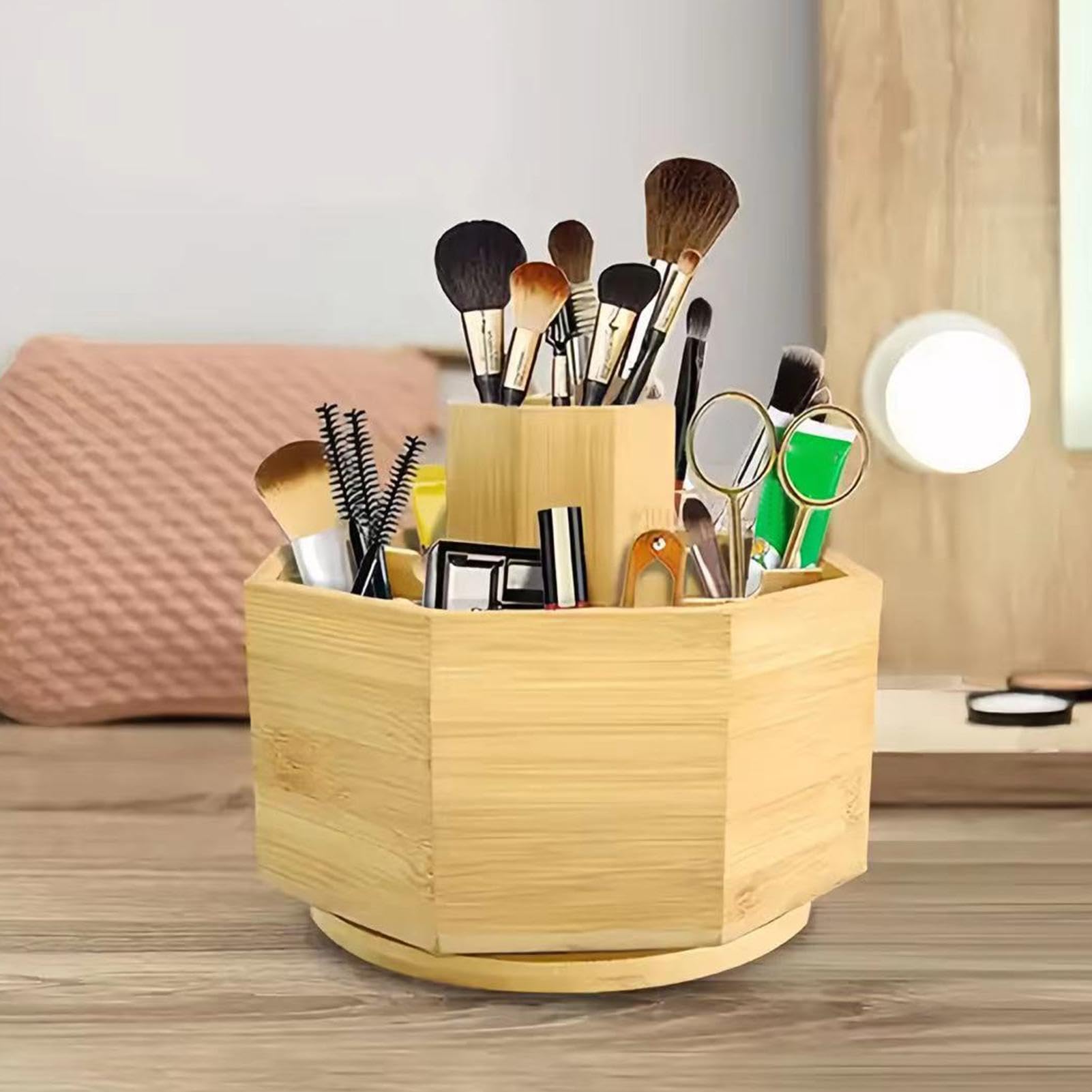 Portalápices con compartimentos, portalápices giratorio de 360 ​​grados