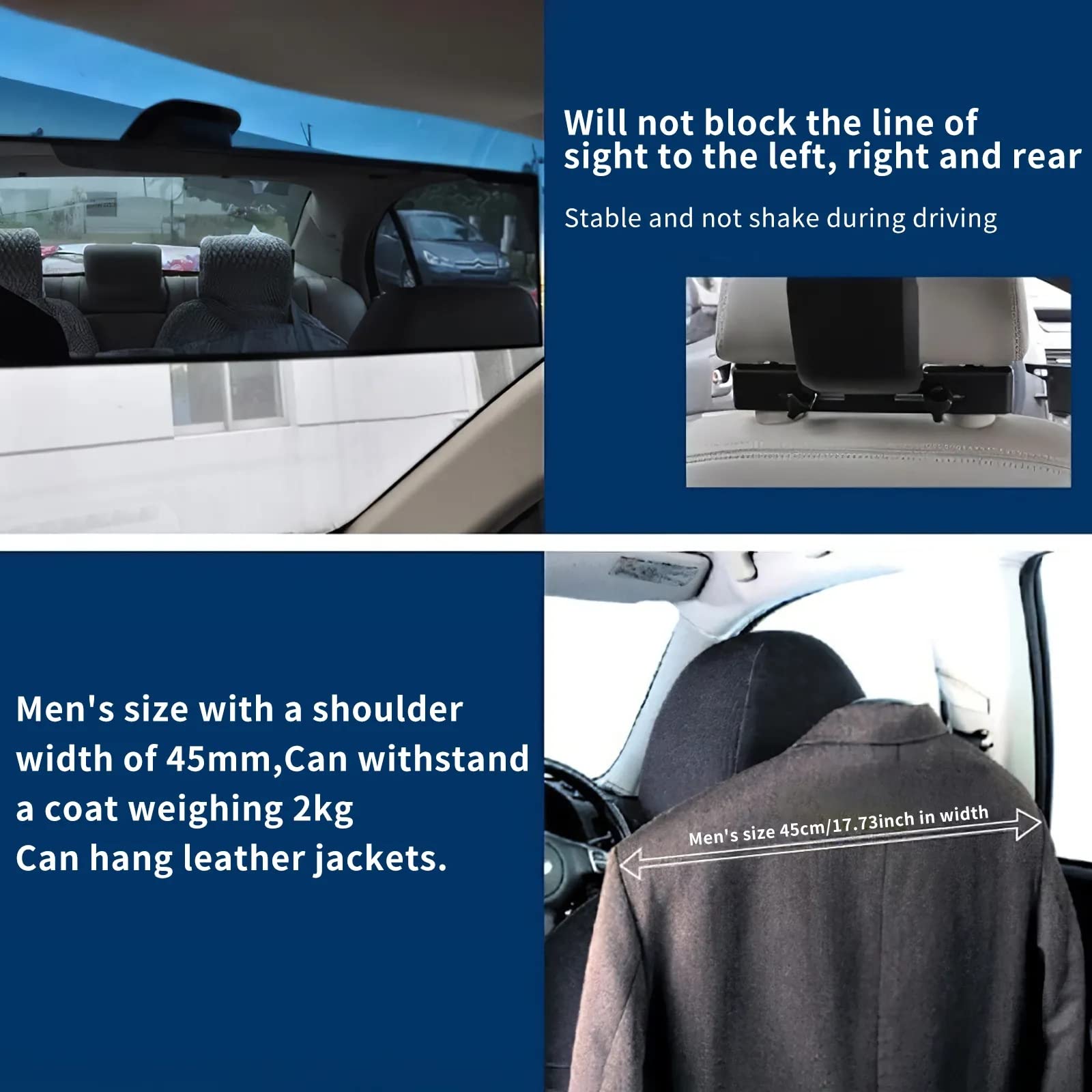 Appendiabiti per Auto,per Lancia Delta Flavia Thema Voyager Ypsilon,Supporto Universale Vestiti,Accessori per Lo Schienale del Sedile
