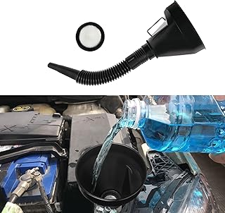 Gasoline Funnels, Large Plastic Wide Mouth Oil Funnel, Automotive Flex Funnel with Hose for Cars Motorcycles Engine Oil Gasoline Gas Fuel Diesel Water Fluid Coolant Transmission