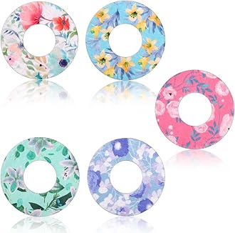 25pcs Sensor Covers for Libre 1/2, Waterproof Flower Pattern Blood Sugar Monitor Patch Adhesive Patches Sensor Sticker Accessories Compatible with Libre(5 Styles)