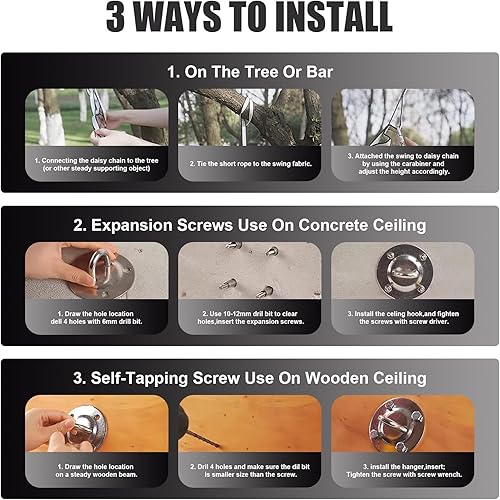 Miniatura 10 de SZHLUX Columpio sensorial para niños, columpio de terapia interior ideal para TDAH, Aspergers, trastorno de procesamiento sensorial y niños autistas