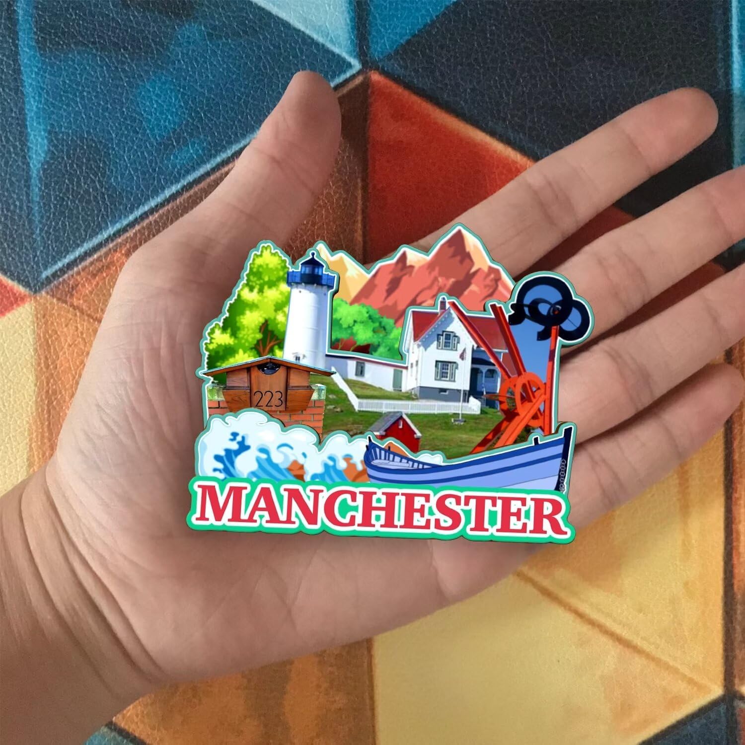 Refrigerator Magnet Manchester New Hampshire USA Fridge Magnet City Travel Souvenirs Tourist Gifts 3D Classic Landmarks Handmade Crafts Home Decoration -1047 image 4