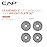CAP Barbell Cast Iron Standard 1-Inch Weight Plate Set - Barbell Weights for Home Gym, Strength Training, and Weightlifting, 2.5 lb Set of 4, Gray