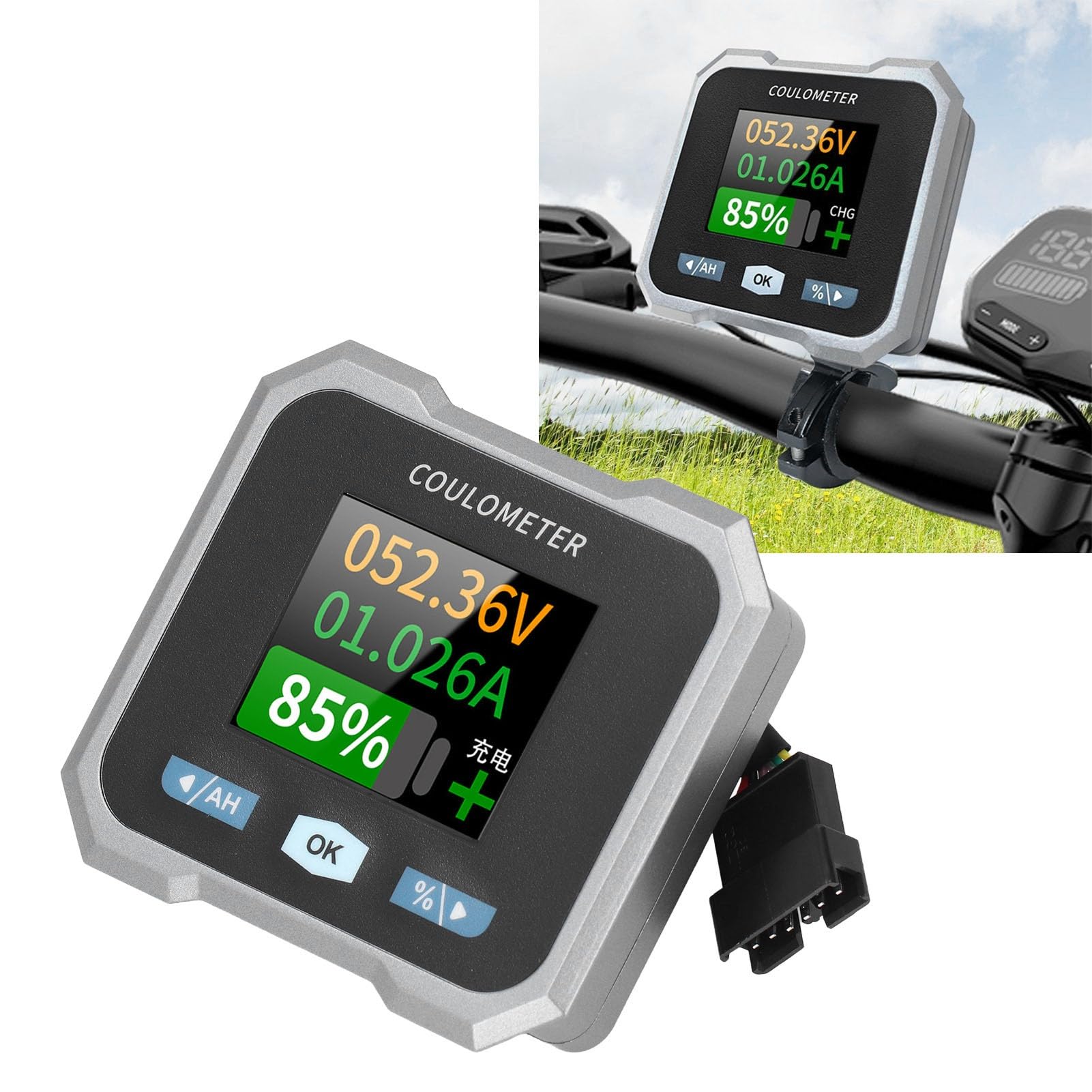 Cocoarm Inteligentny Monitor Baterii Wodoodporny Monitor Baterii BT RV 10 do 100 V 50 A ABS i Bocznikowy Wyświetlacz LCD ze Stali Nierdzewnej Tester Napięcia dla Motocykla RV Boat