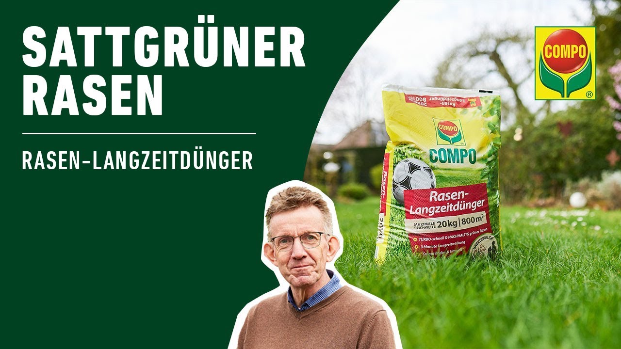 COMPO Rasendnger mit 3 Monaten Langzeitwirkung fr Frhjahr und Sommer -  tierfreundlich - Premium Rasen-Langzeitdnger - 8 kg fr 320 m,