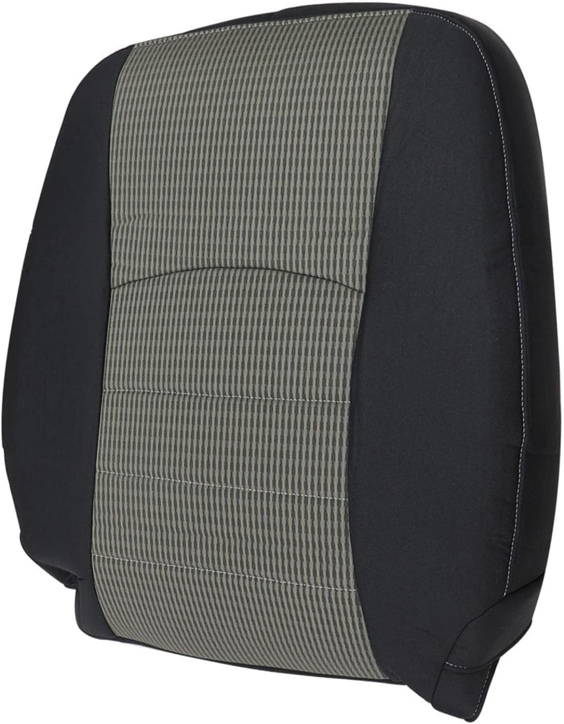 Priprilod Gray Driver and Passenger Side Bottom & Top Lean Back Replacement Cloth Seat Cover & Driver Foam Cushion Compatible with Dodge Ram 1500 2500 3500 4500 5500 2009 2010 2011 2012