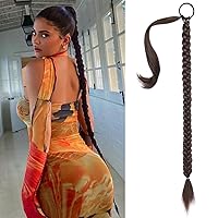 Vista 82 de SEIKEA Extensión de Cola de Caballo Larga DIY Trenzada con Banda para el Cabello, Extensiones de Cabello Liso Envolvente, Postizo Sintético Suave
