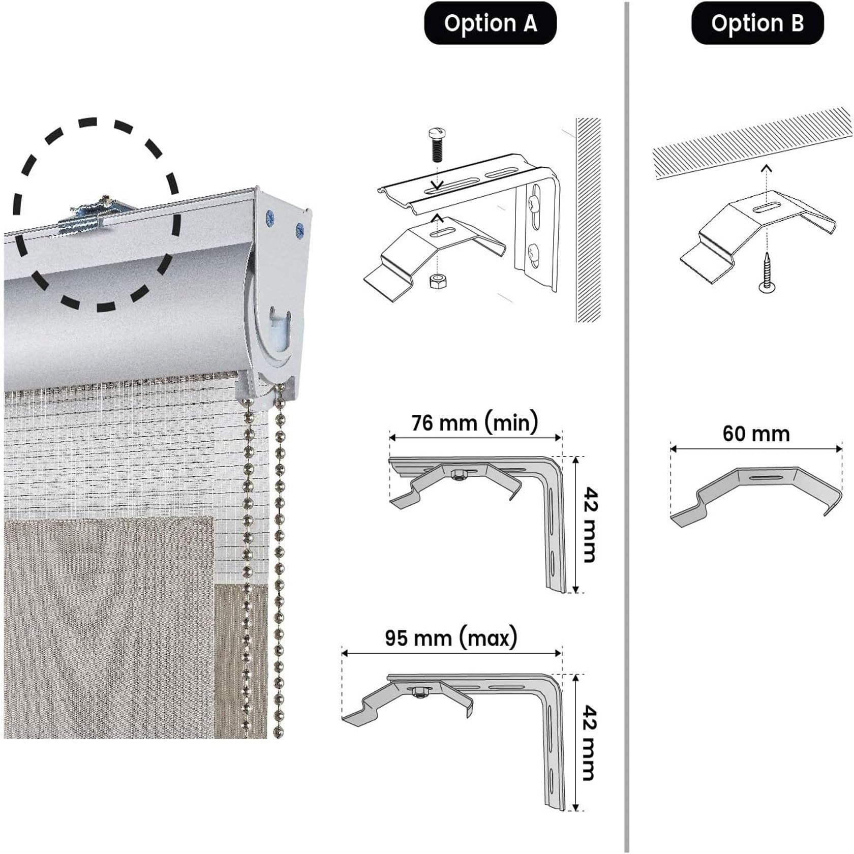Tenda A Rullo Termica Day&Night 65x270 Cm - Protezione Sole E Privacy Per Finestre - Foto 3