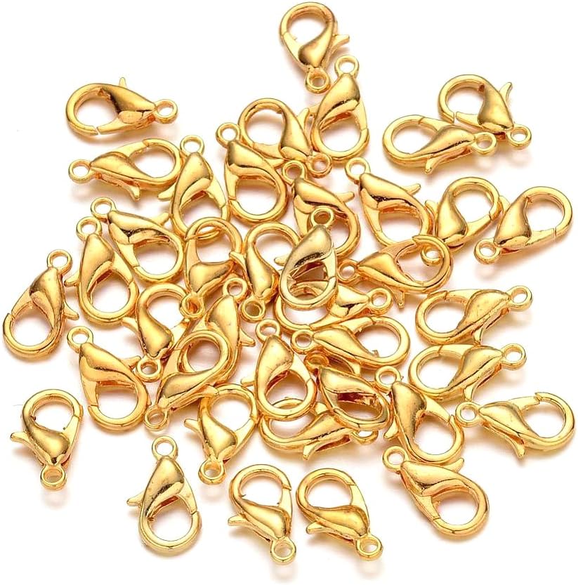 Jaz's Metal Golden Finish Jewellery Making Findings Fasteners -Pack of 50 Pieces