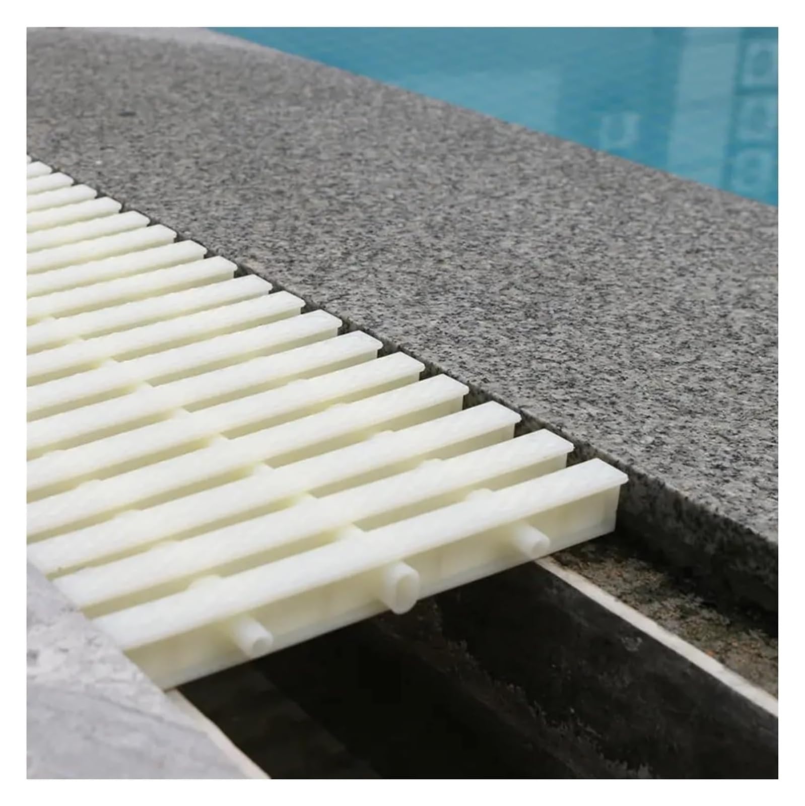 UZAMIRLEX Drainage Overflow Grate, Pool Overflow Floor Drain Grate, ABS Plastic, Beige, Multiple Widths, Multiple Pack Sizes(Beige-7.9in,1pcs)