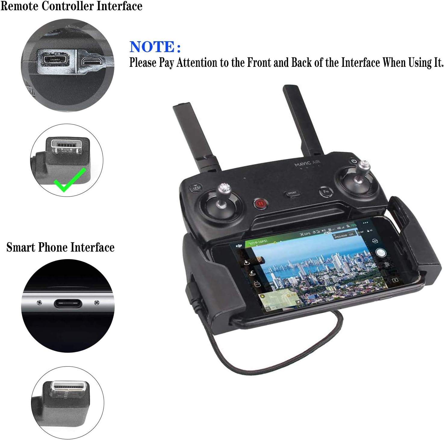 Cheapest π RCstyle Durable Micro USB-ab Cable Compatible with DJI Mavic Air/Pro/Mini/Spark (to Type-C) Best Deal RCstyle Durable Micro USB-ab Cable Compatible with DJI Mavic Air/Pro/Mini/Spark (to Type-C)