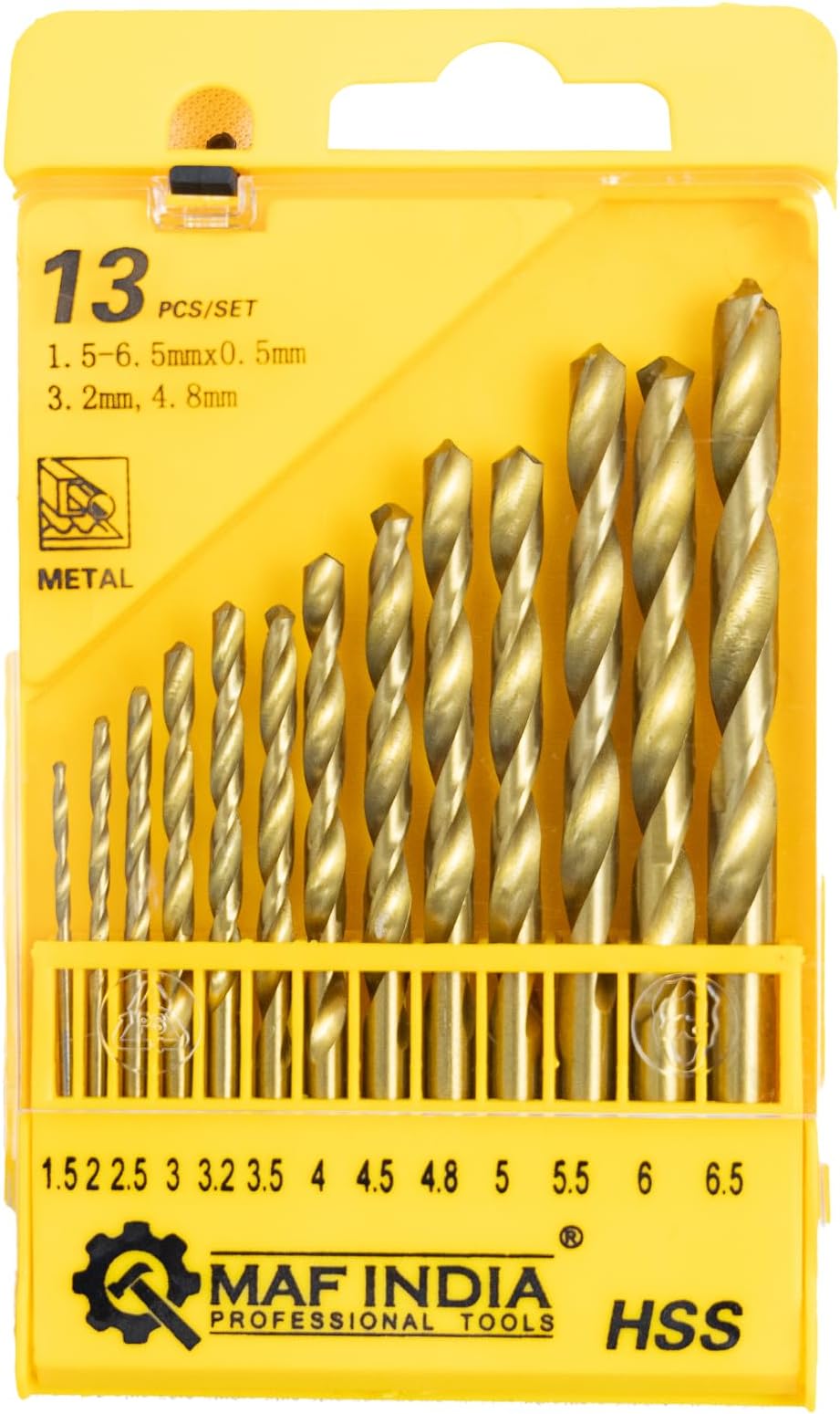 HSS Metric Jobber Twist Drill Bit 4.5mm Metal Wood Plastic