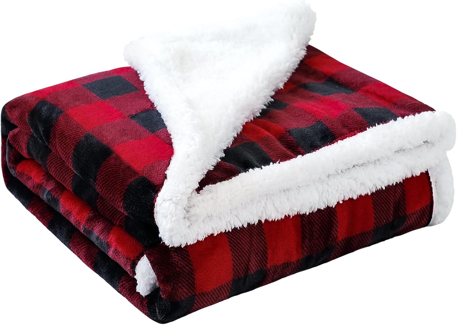 JOTOM Super Soft Fleece Throw Blanket Warm Thick Cozy Christmas Blanket Winter Fluffy Buffalo