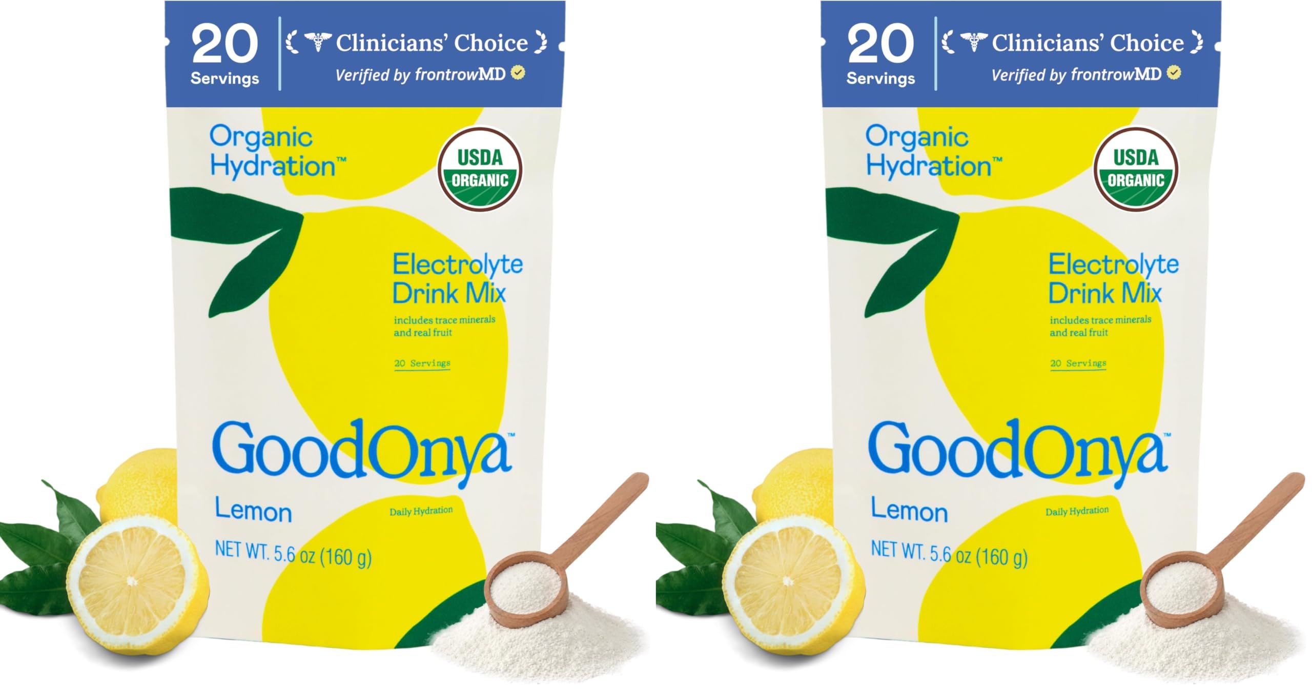 GoodOnya Organic Hydration Electrolyte Drink Mix, Certified Organic Hydration Powder, Non-GMO, Biochecked Glyphosate Free, Low Sugar, Lemonade Flavor, No Artificial Flavors, 20 Servings — Amazon image 12