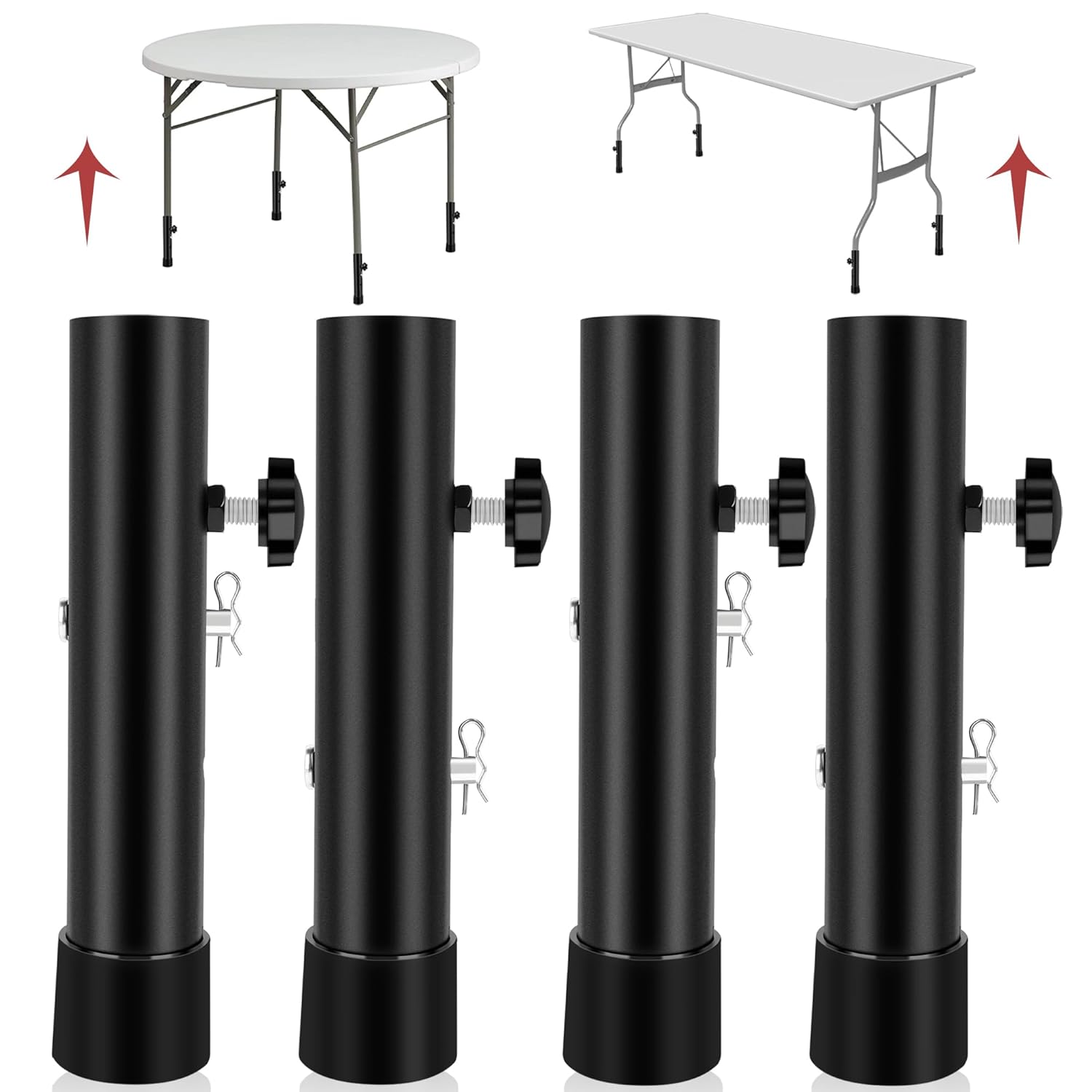 Table Leg Extenders for Folding Tables, Folding Table Leg Extensions