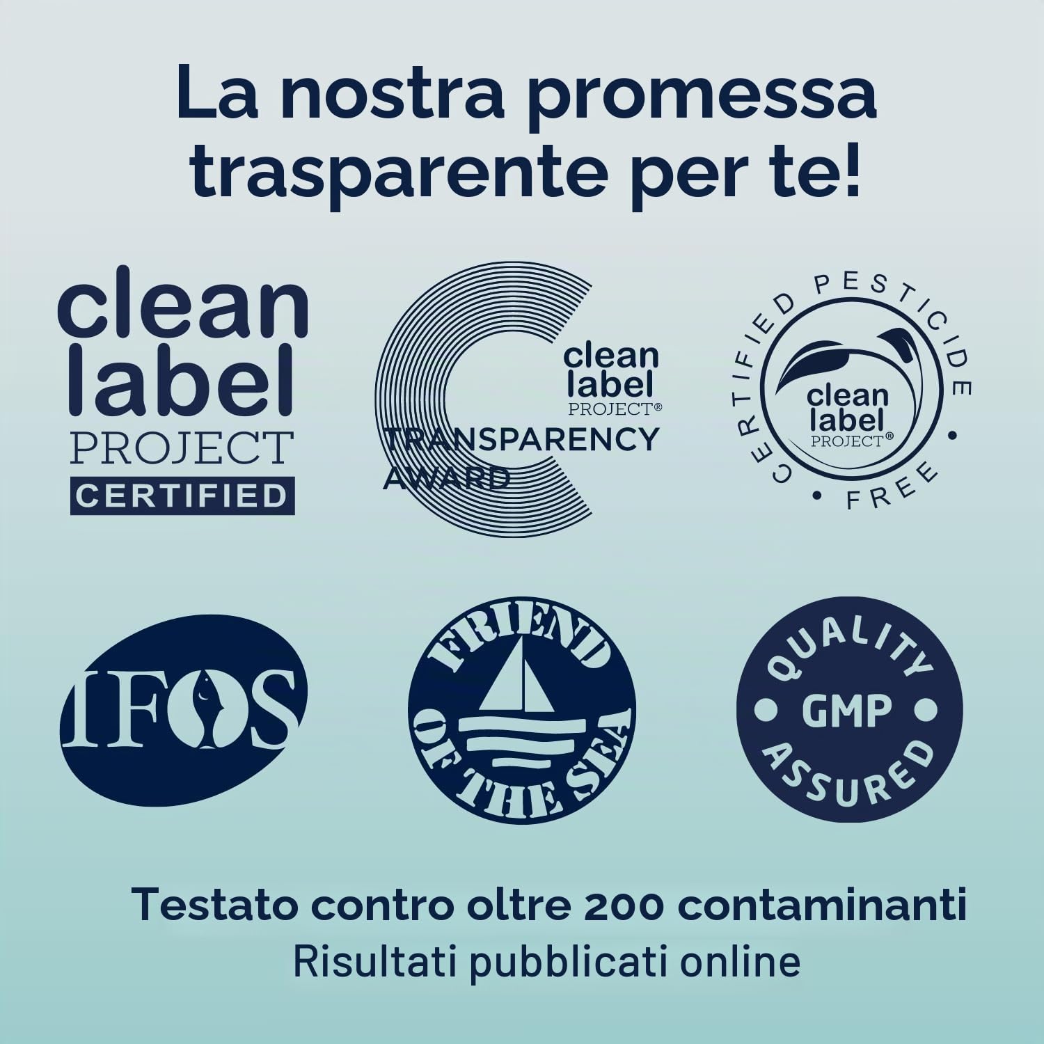 Omega 3 olio di pesce 1250 EPA 500 DHA per dose - 60 dosi - 5 stelle IFOS, Friend of the Sea, Clean Label. 180 capsule/60 dosi.