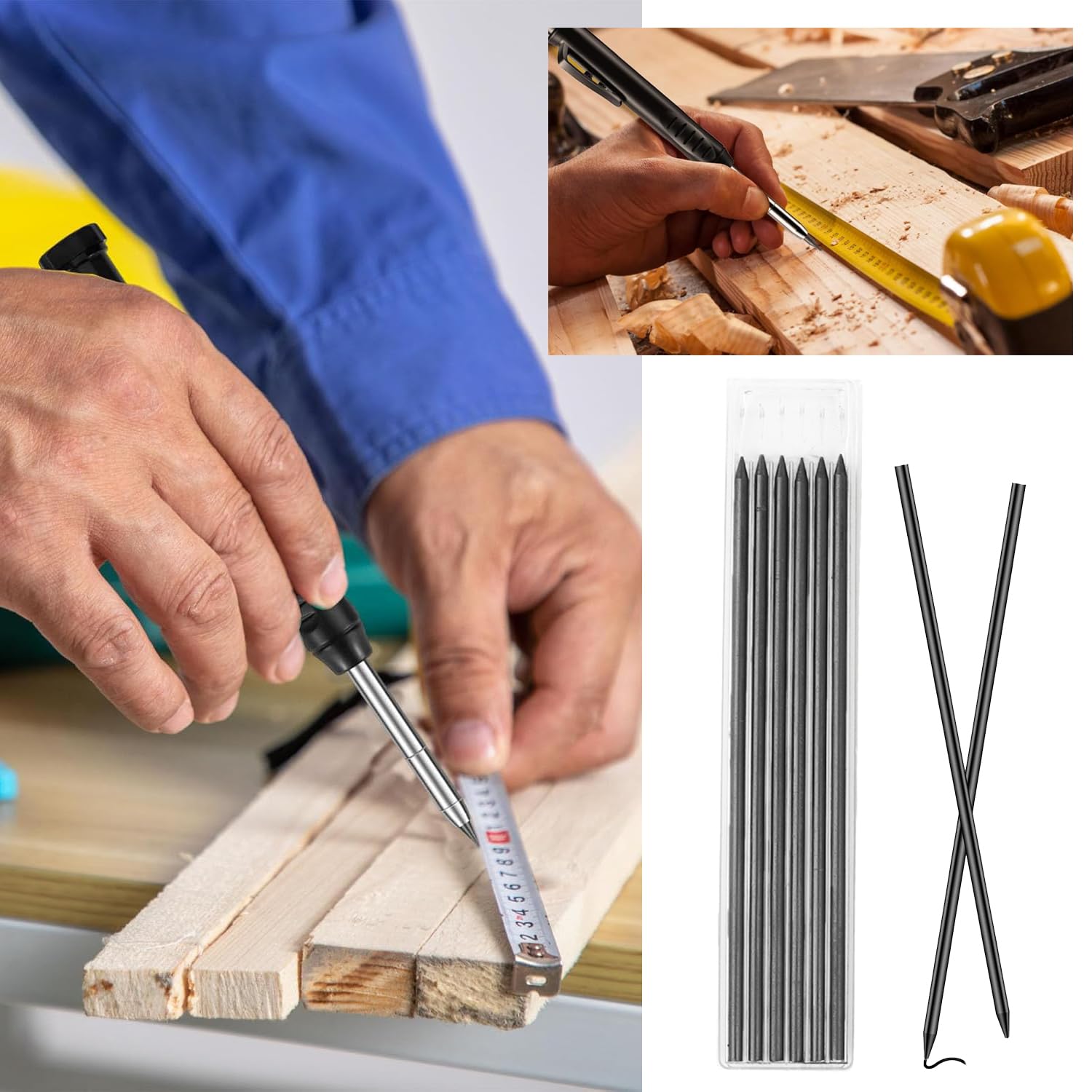48Pcs 2.8mm Pencil Refills, Carpenter, Tracer Pencils, Durable, Smooth Writing for Professional Use in Carpentry Engineering - Image 4