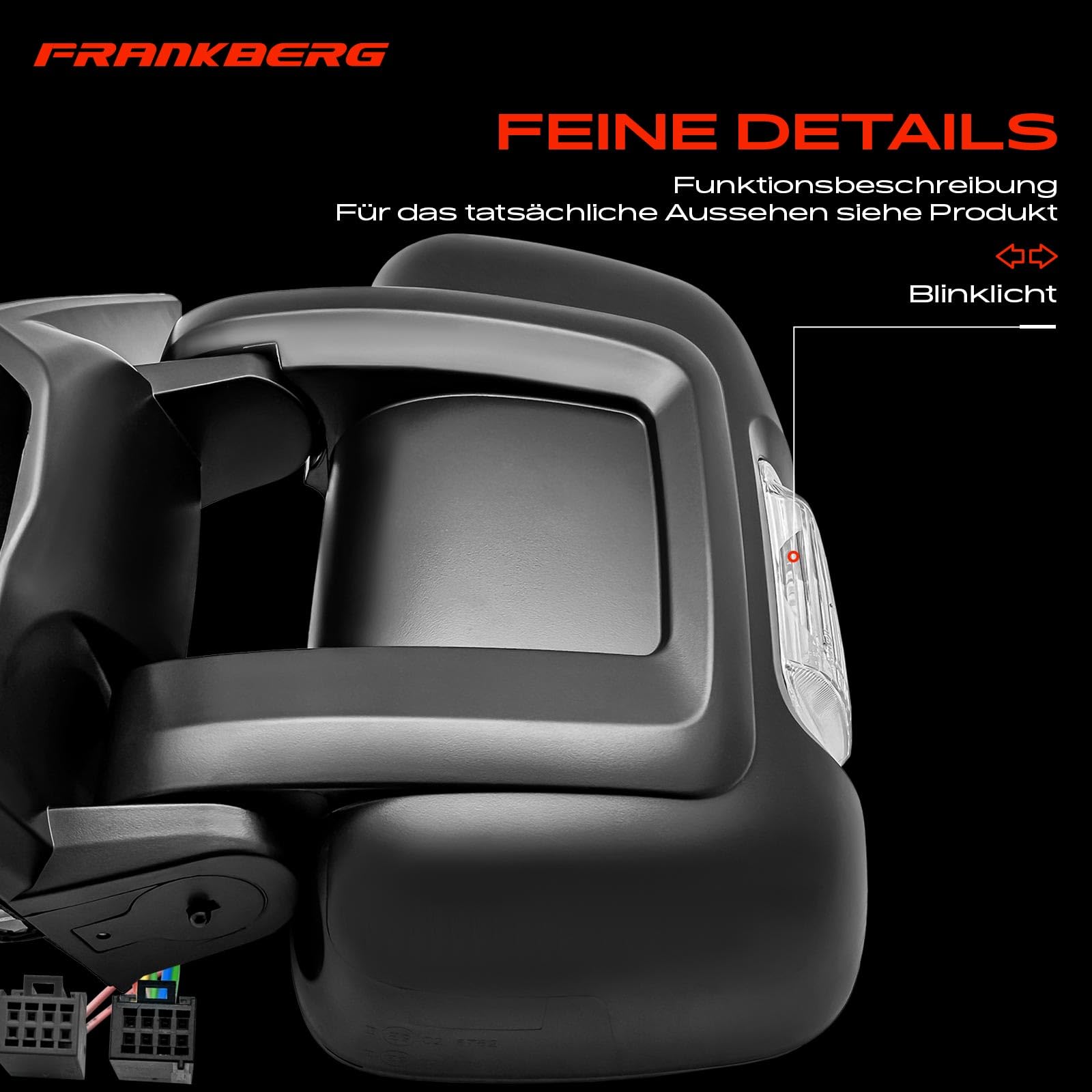 Frankberg Espejo retrovisor exterior eléctrico izquierdo de 8 Polos/2