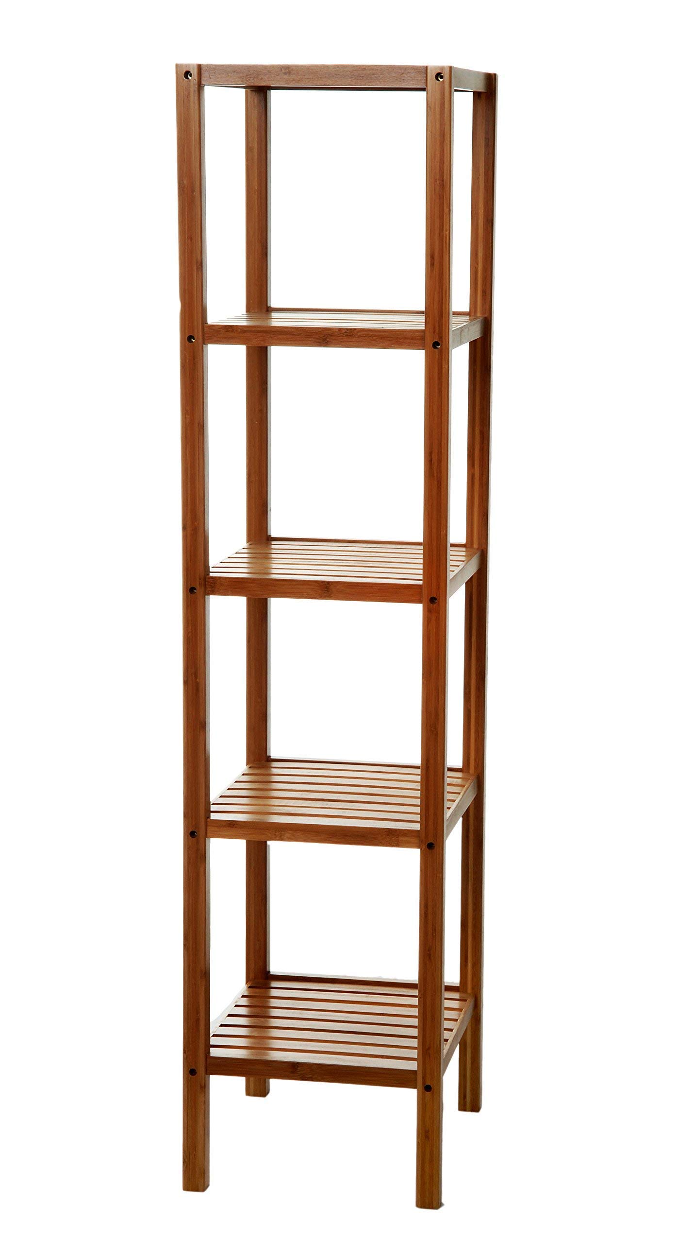 EISL Badezimmer Regal Bambus, Badregal schmal mit 5 Ablagefchern,  nachhaltige Badmbel Bambus, BMBA02-REG51, Hellbraun, (b x h x t): ca. 34 x  140 x 33 cm : Amazon.de: Kche, Haushalt & Wohnen