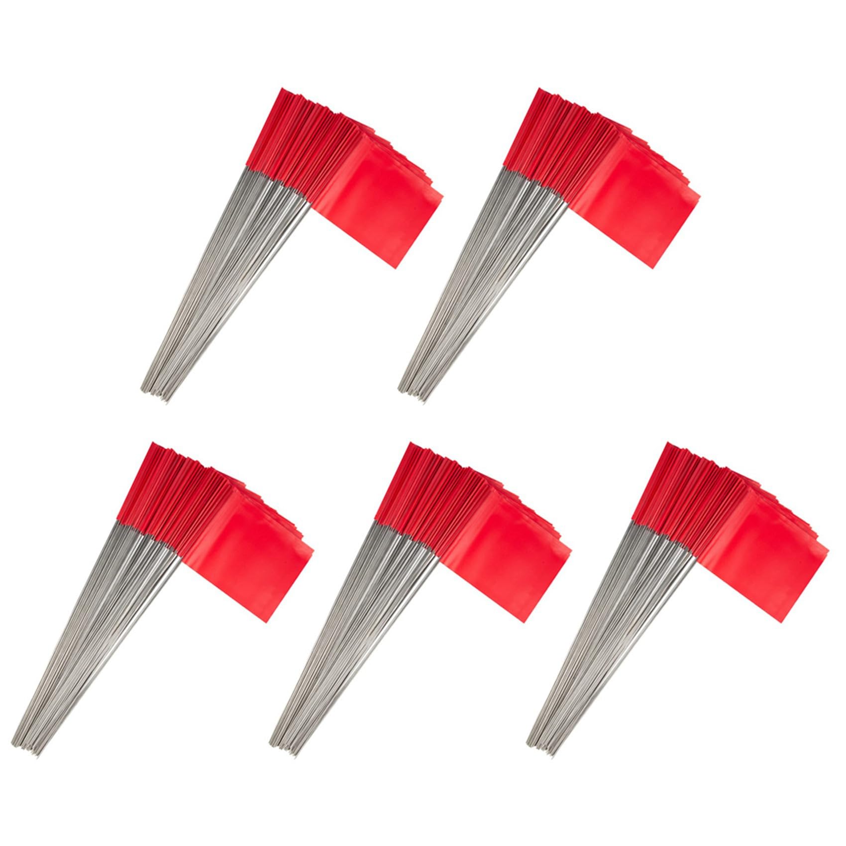 Jnchdghwa Red 250Pack Marking Flags, Yard Flags 15X4x5inch, Marker Flags, Lawn Flags Markers, Irrigation Flags, Landscape Flags