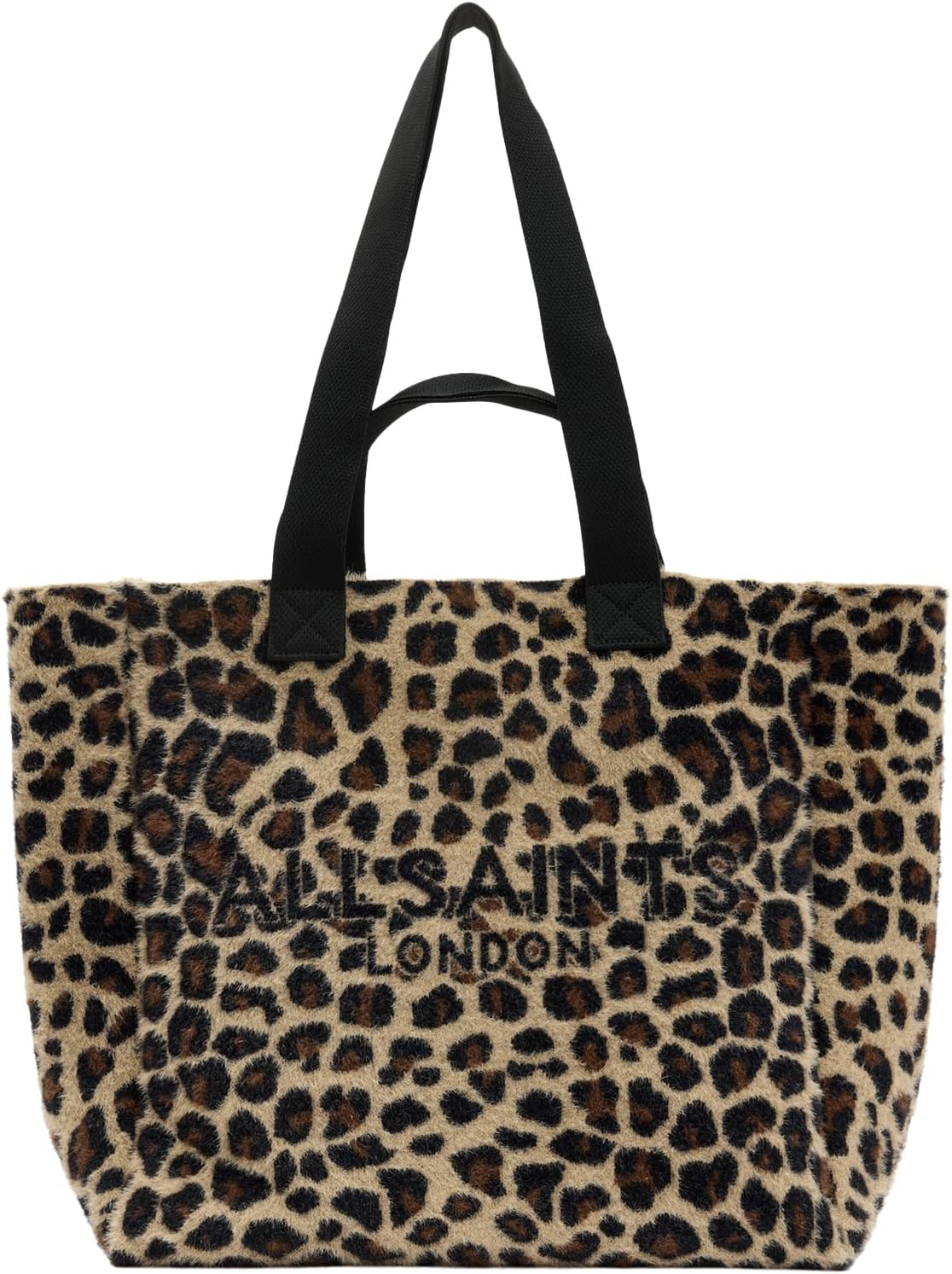 AllSaints WOMEN'S W166XB IZZY FUZZY TOTE LEPPO BROWN ONE SIZE