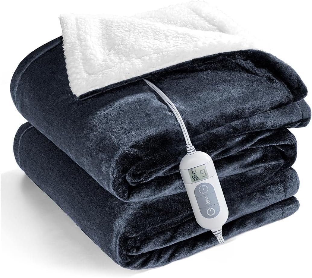 Amazon.co.jp : 電気毛布 掛け敷き 省エネ 厚手生地 8段温度調整＆9