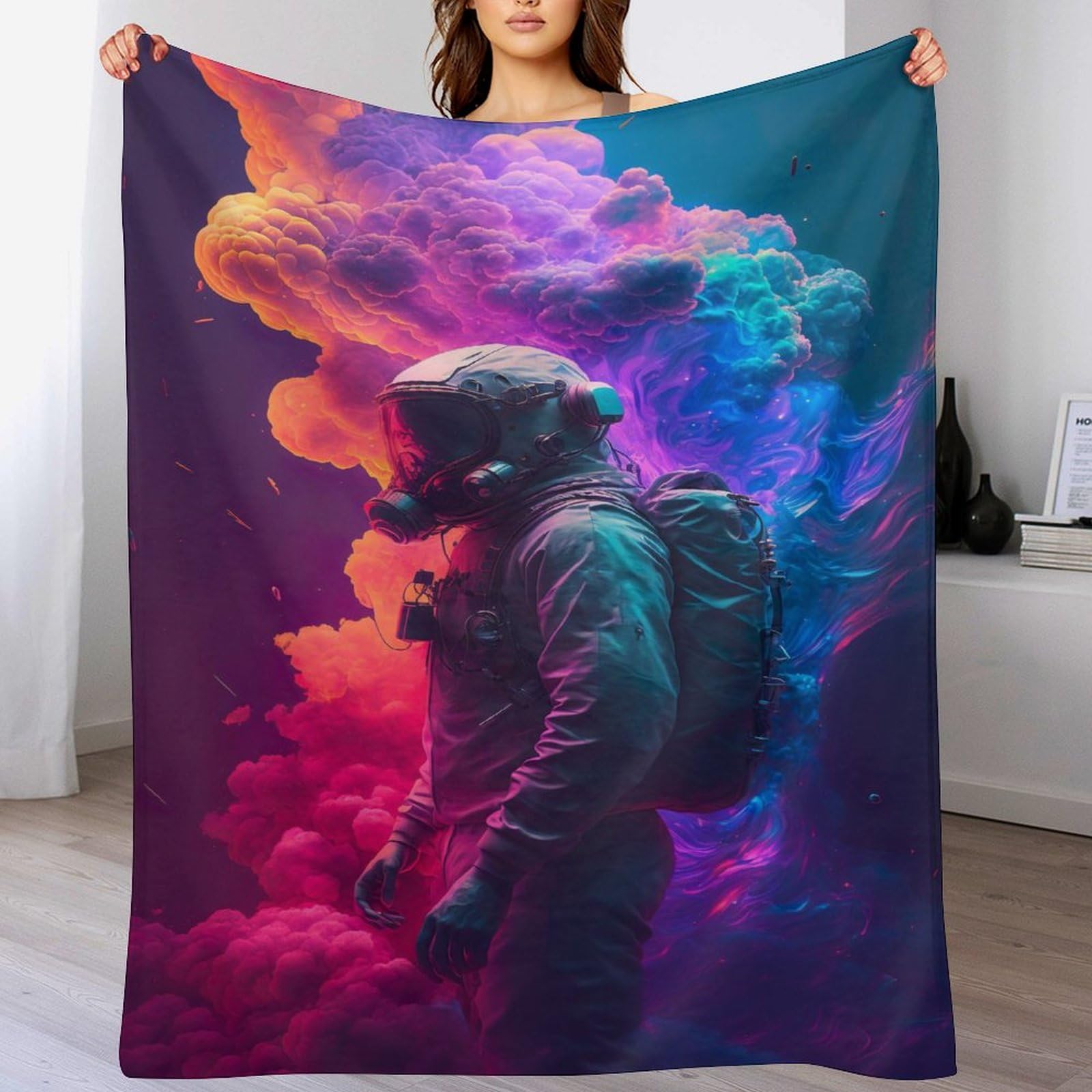 Couverture polaire astronaute chaude et légère pour lit