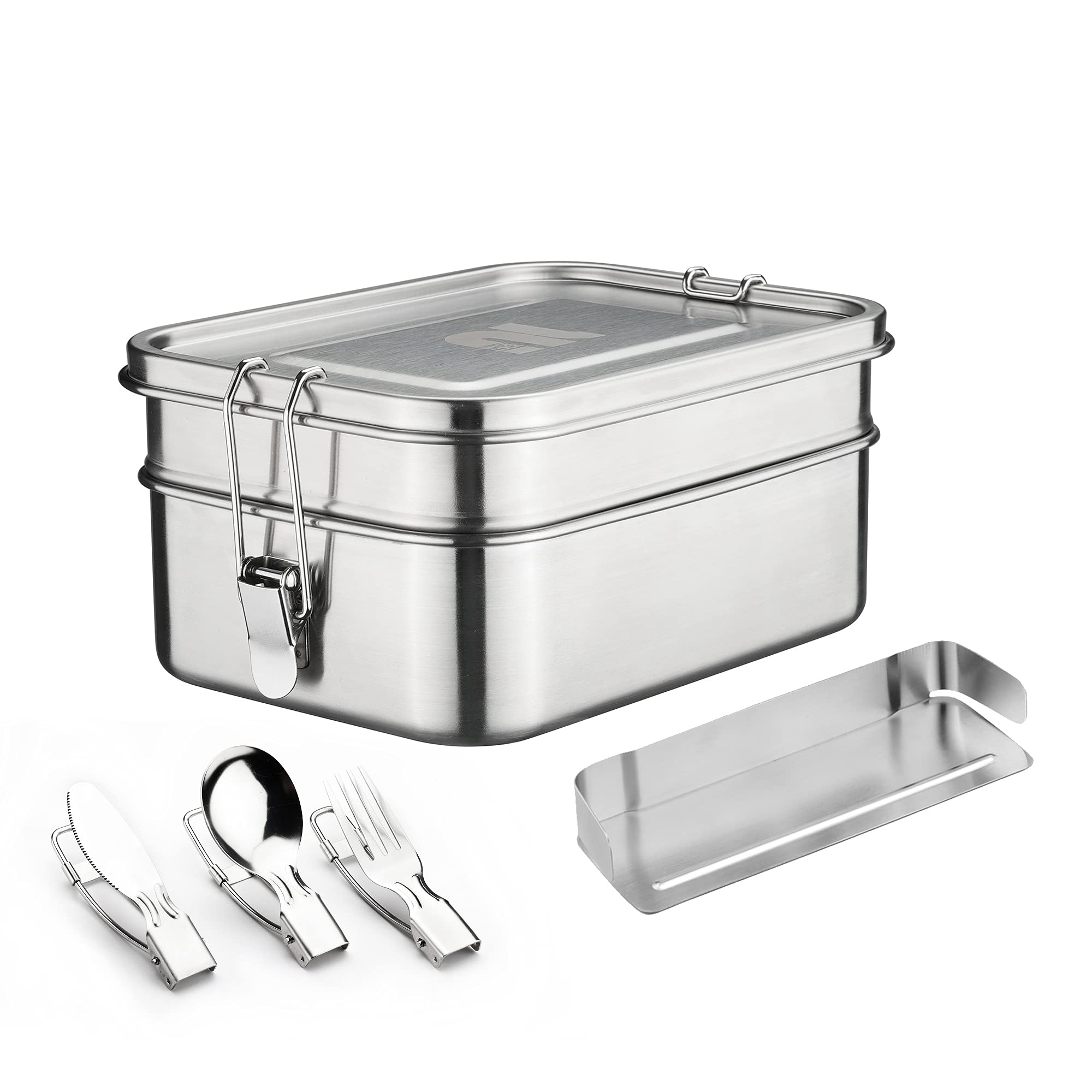 Contenitore Per Il Pranzo In Acciaio Inox Con Scomparti, 1400 Ml, In