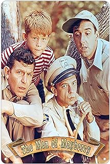 KENSILO Andy Griffith Show Men of Mayberry Cast Retro Classic TV Wall Art Decor Metal Tin Sign 8 x 12 inches