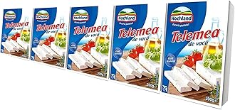 Hochland Telemea De Vaca 200g | Cow Milk Cheese | with Creamy Texture and Tangy Aftertaste | German Cheese (Telemea Vaca 200g, 5 Oack)