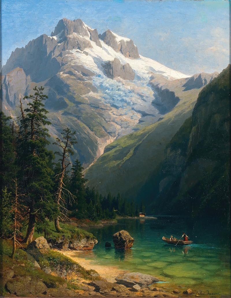 Amazon.com: A Scene in the Salzkammergut Poster Print by Johann