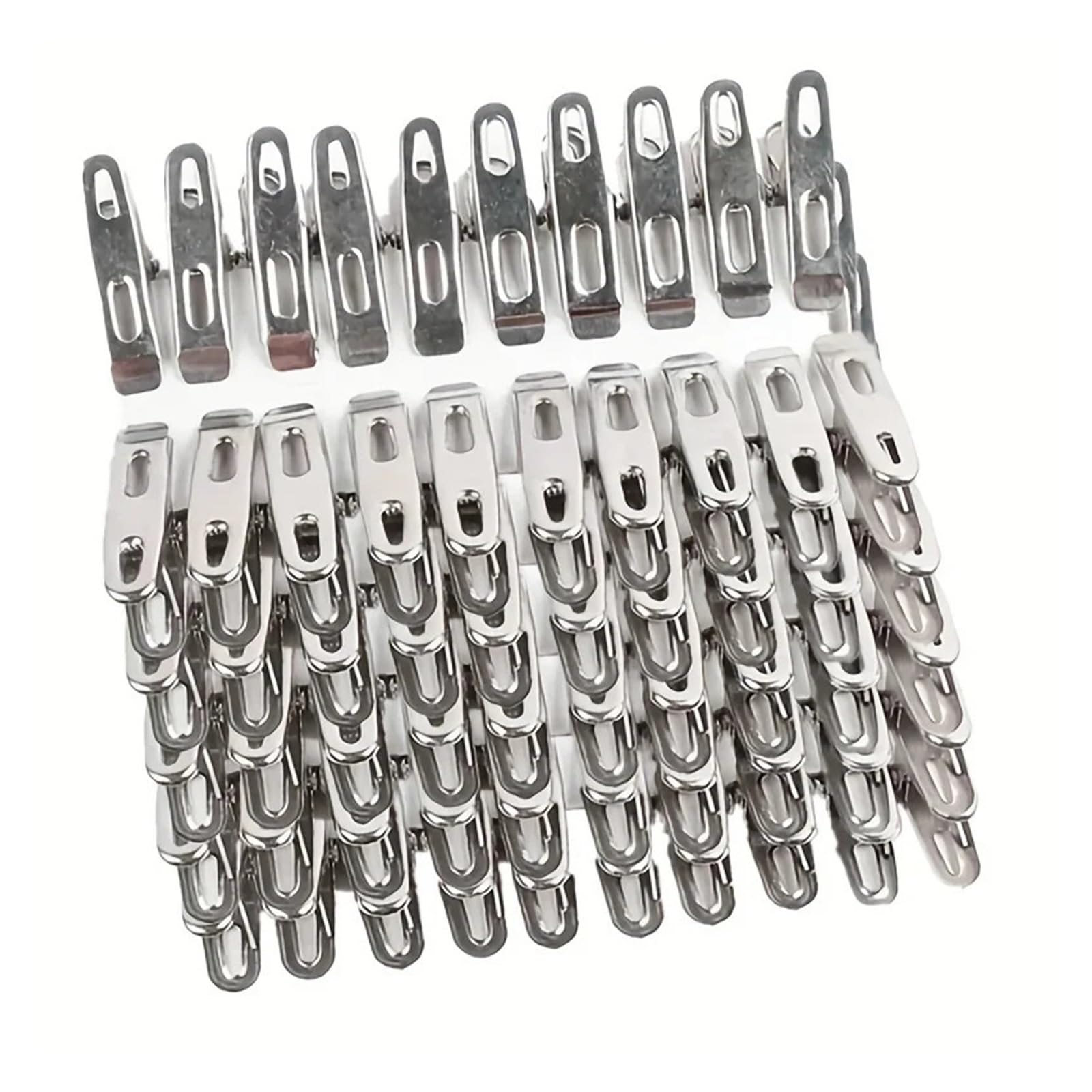 Metall-Wäscheklammern, 200 Stück, Edelstahl-Wäscheklammern, Metall-Clips zum Trocknen im Innen- und Außenbereich, zum Aufhängen von Handtüchern, Socken für Wäscheleine, Befestigung von Handtüchern