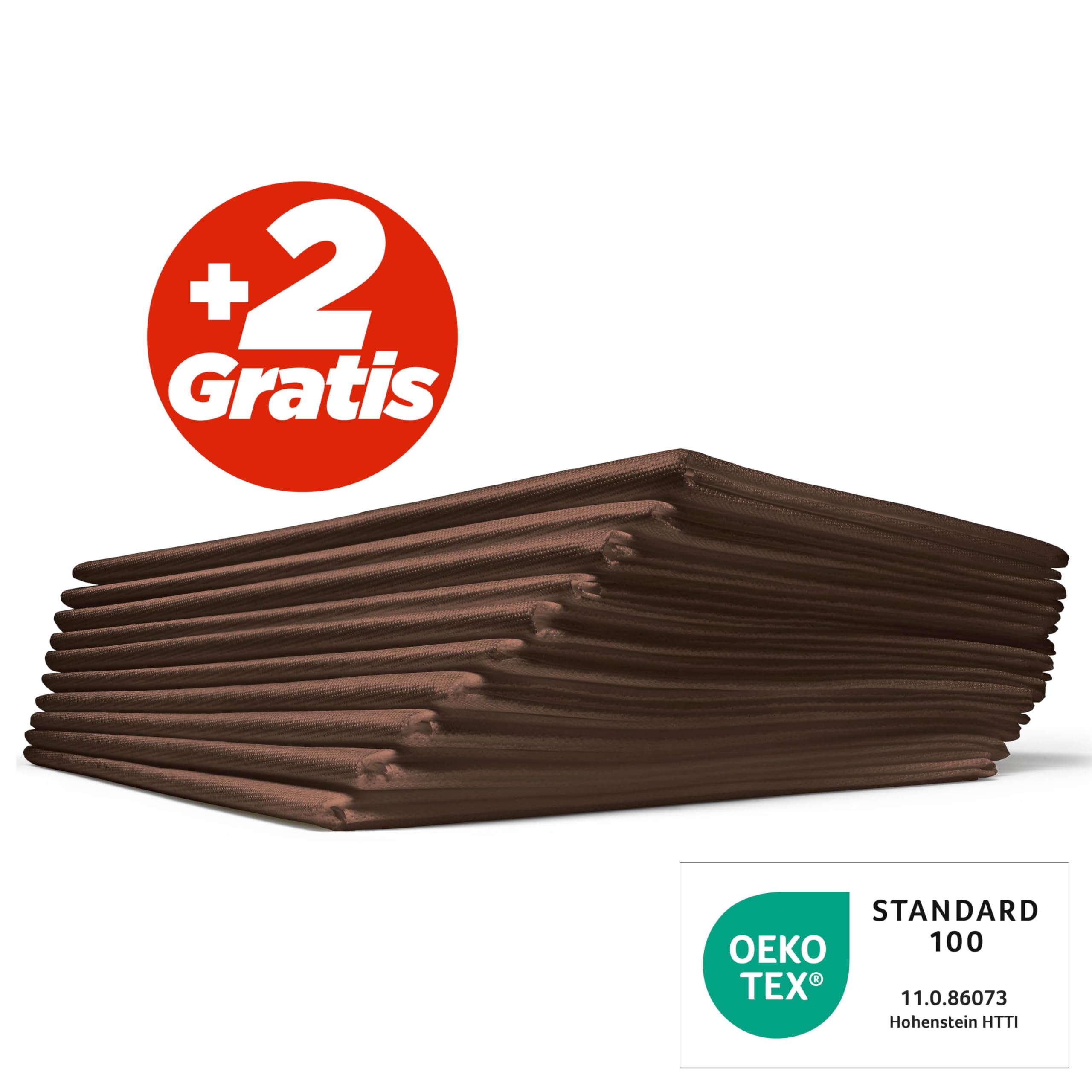 Dr. Güstel draps non tissés lavables ACTIV 80 x 210 cm, 10+2 draps table de massage, marron