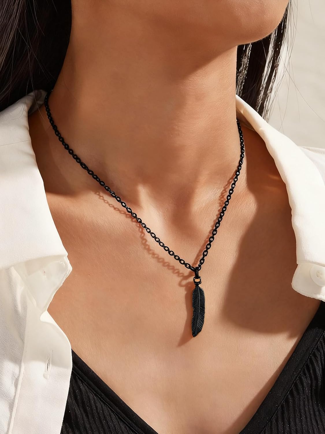 ChainsHouse Thin Rolo Chain Necklaces for Women Men, 1.4MM/2MM Cable Chains with 5cm Extender Chain, Stainless Steel/Black/14K Gold/Rose Gold Plated Sturdy Women's Chain Necklaces, 16-30 Inch - Image 5