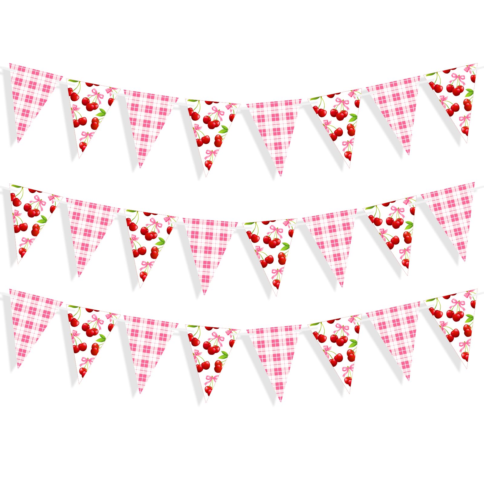 3pcs Shes The Cherry on Top Triangular Party Banner Decorations, Hes The Cherry on Top Decorations & Party Decoration, Decoration for Baby Shower Birthday