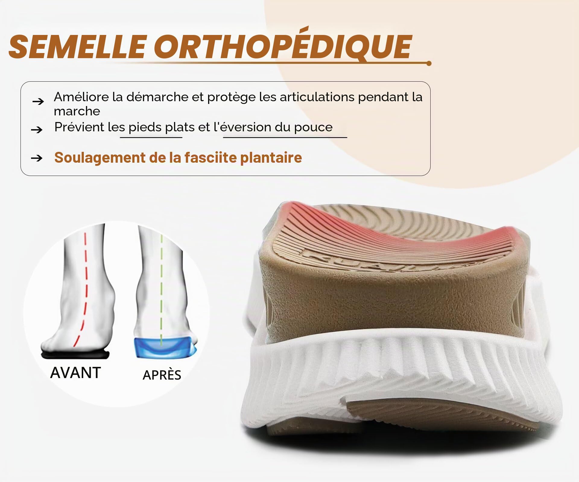KuaiLu Sandales de Randonnée Extérieures Confort Orthopédique Soutien Voûte Plantaire Réglable Trekking en Cuir Légères Ouvertes Antidérapantes