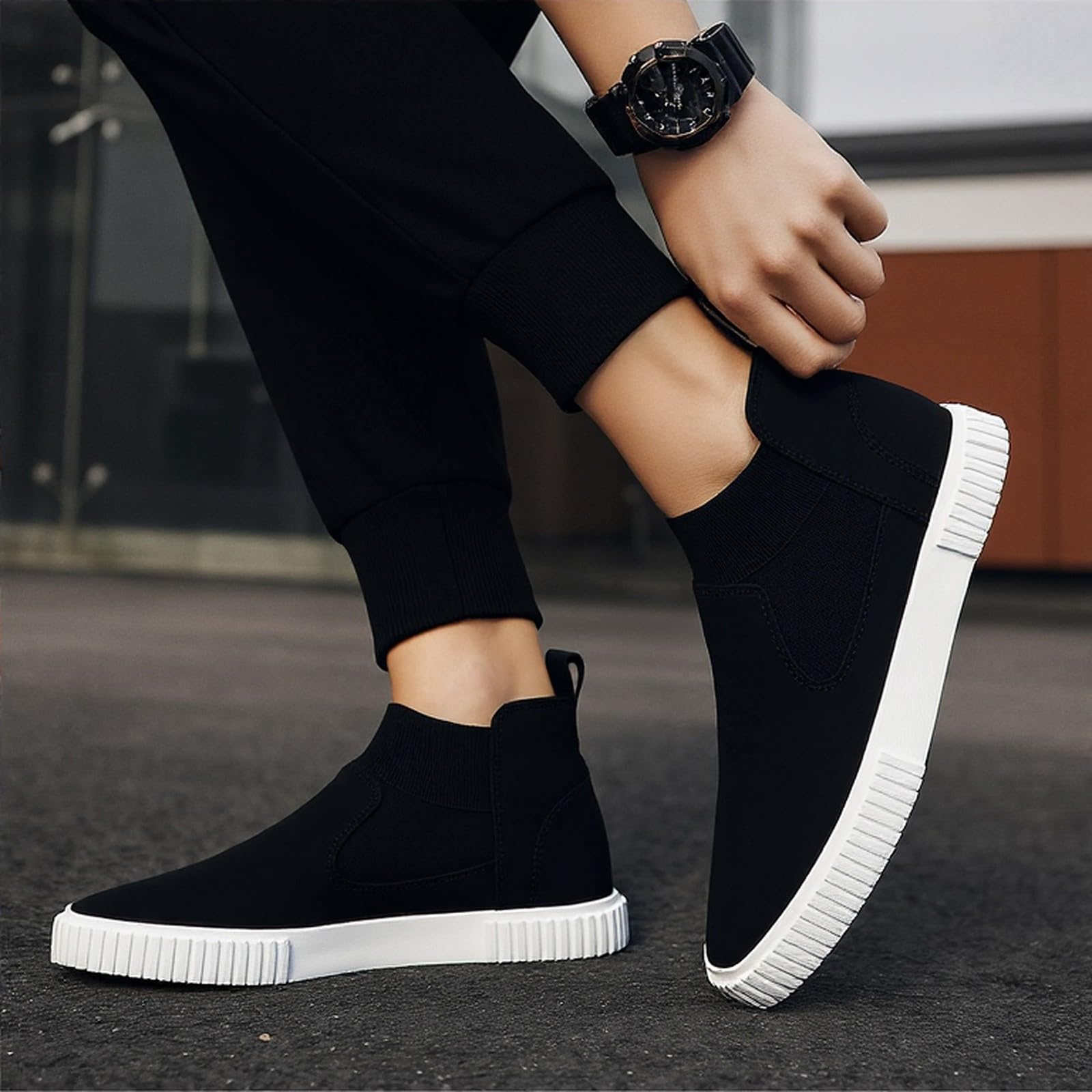 Sneaker & Sportschuhe für Herren Herren Freizeitschuhe Sommer Leicht Walkingschuhe Bequeme Joggingschuhe Atmungsaktiv Skaterschuhe Slip On Turnschuhe Modische Schlupfschuhe