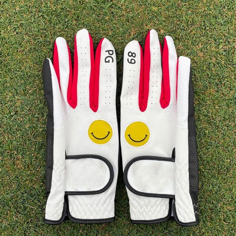 Golfhandschuhe Hergestellt aus dauerhaften Handschuhen Golf Fit Women's Technology Long Natural Fit-Technologie aus Langer Anlage Golfhandschuhe Damen (Color : White, Size : 18)